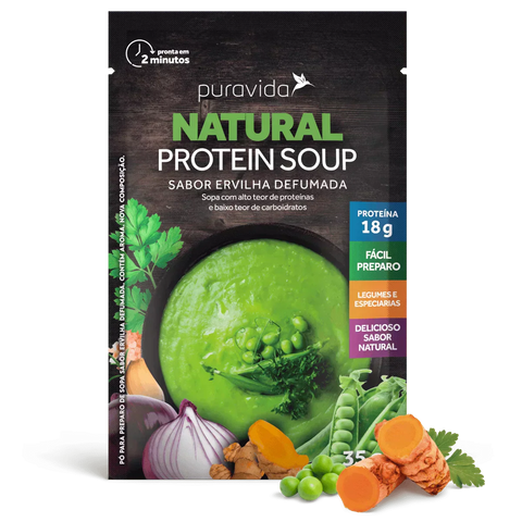 NATURAL PROTEIN - SOUP VEGANO, ERVILHA DEFUMADA, ALTO TEOR DE PROTEÍNA 35g