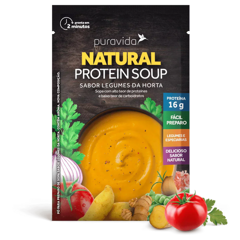 NATURAL PROTEIN SOUP - VEGANO, LEGUMES DA HORTA, ALTO TEOR DE PROTEÍNA 35g